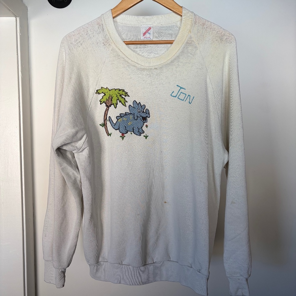 "Jon" dinosaur sweatshirt